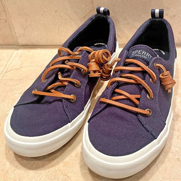 Women's Sperry Navy Pier Wave LTT Sneaker - Picture 1 of 8
